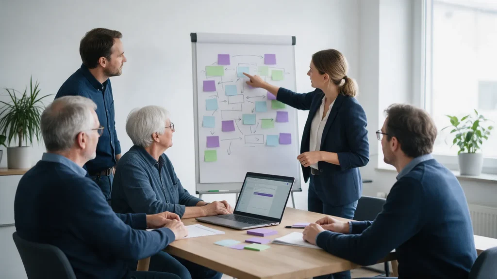 Team im KI-Potenzial-Workshop bei der Prozessanalyse